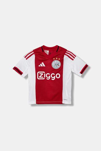 Detské tričko adidas Performance AJAX červená farba, vzorované, JI7217