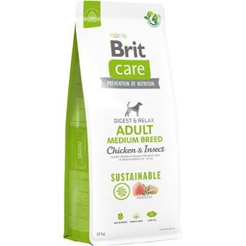 Brit Care Dog Sustainable s kuracím a hmyzom Adult Medium Breed 12 kg (8595602558681)