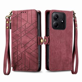 GEOM Peňaženkové puzdro pre Xiaomi Redmi Note 14 5G červené