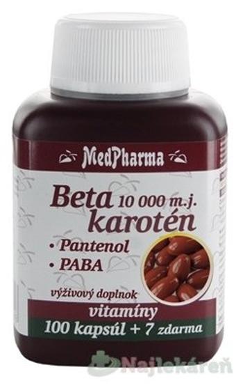 MedPharma BETAKAROTÉN 10 000 m.j.+Pantenol+PABA 107 tabliet