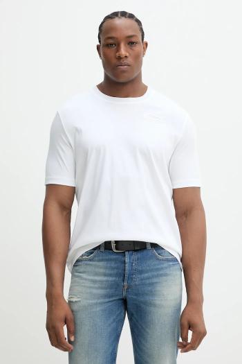 Bavlnené tričko Diesel T-MADJUST-R2 T-SHIRT pánske, biela farba, s potlačou, A16432.0SKAF