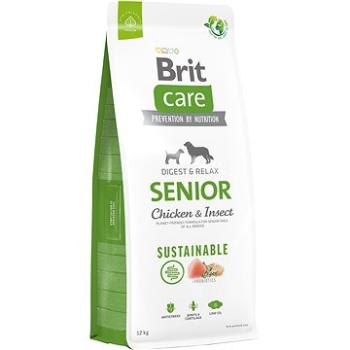Brit Care Dog Sustainable s kuracím a hmyzom Senior 12 kg (8595602558773)