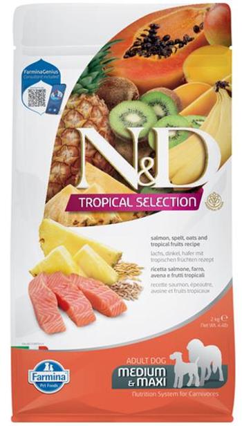 Farmina N&D dog TROPICAL SELECTION (AG) adult medium & maxi, salmon granule pre psy 2kg