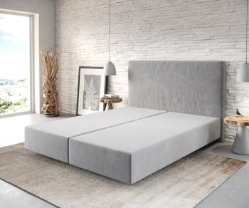 Boxspring posteľ Dream-Well 160x200 cm z mikrovlákna sivá