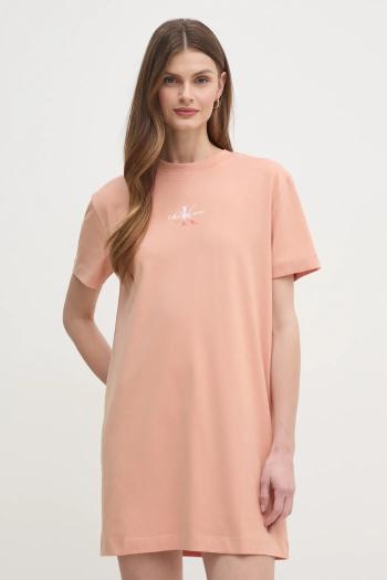 Šaty Calvin Klein Jeans oranžová farba, mini, rovný strih, J20J225273