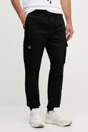 Nohavice Calvin Klein Jeans čierna farba, LV04RC617G