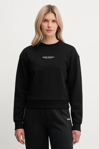 Bavlnená mikina Armani Exchange čierna farba, s potlačou, XW001451 AF10830