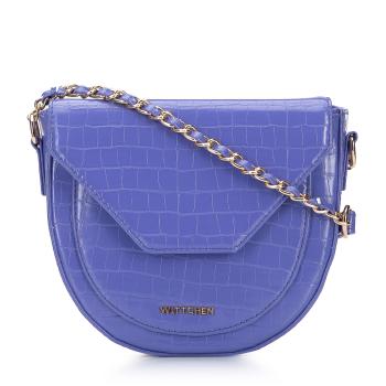 Dámska crossbody kabelka Wittchen z ekokože s kroko textúrou a geometrickou chlopňou 95-4Y-052-V