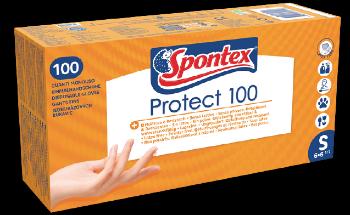 SPONTEX Jednorazové rukavice Protect S 100 ks