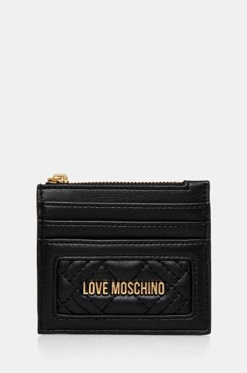 Puzdro na karty Love Moschino čierna farba, JC5685PP0L