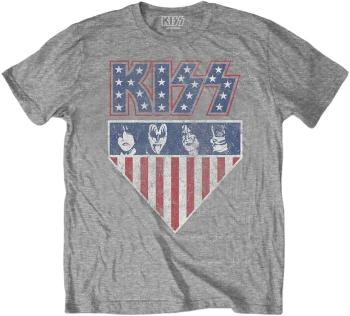 Kiss Tričko Stars And Stripes Unisex Grey XL