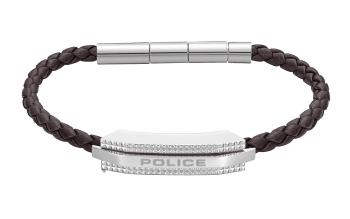 Police Hnedý kožený náramok Gripcord PEAGB0038104