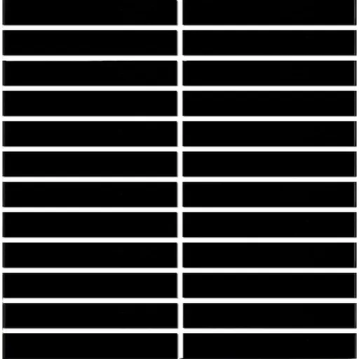 Keramická mozaika Premium Mosaic Kit Kat black 30x30 cm mat MOSKK2BKM