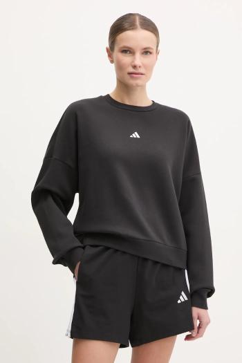 Mikina adidas Essentials dámska, čierna farba, jednofarebná, JC5932