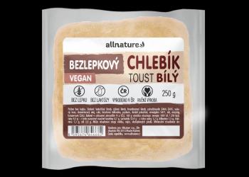 ALLNATURE Bezlepkový toastový chlebík svetlý čerstvý 250 g