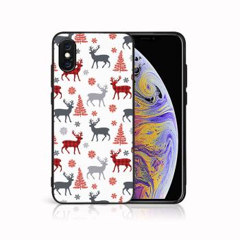 MY ART Kryt s vianočným dizajnom Apple iPhone X / XS DEER (068)