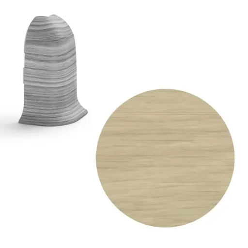 Vnější roh k soklu Naturel dub unikát , PVC dĺžka 0,5 cm, výška hrany 56 mm, NATNGTZR1