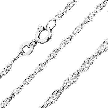 Retiazka zo striebra 925 - prepletané okrúhle očká, 1,8 mm