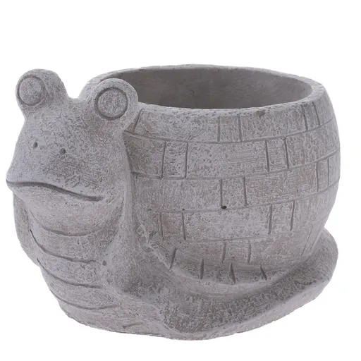 Betónový obal na kvetináč Slimák, 17,5 x 10,5 x 12,5 cm
