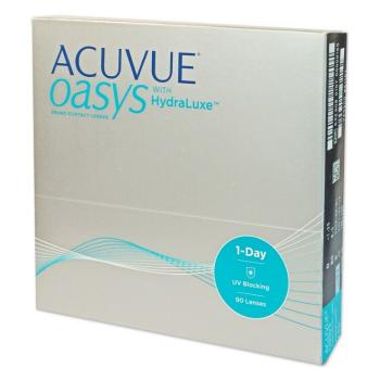 JOHNSON Acuvue Oasys with HydraLuxe Jednodňové kontaktné šošovky 90 kusov, Počet ks: 90 ks, Zakrivenie: 8,5, Priemer: 14,3, Počet dioptrií: -0,75