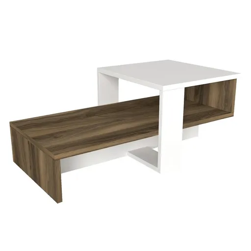 Konferenčný stolík Chain White and Walnut