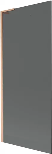 MEXEN/S - Next L vaňová zástena FIX 80 x 150, grafit, meď kartáčovaná 895-080-000-03-40-65