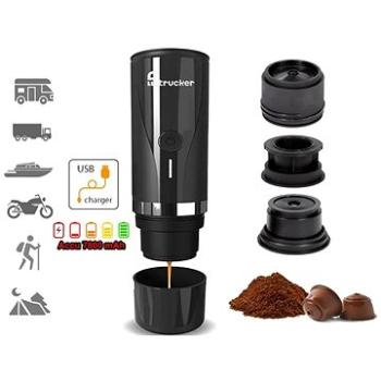 Alltrucker Cestovný USB kávovar na kapsle Nespresso, mletú kávu (888100100)