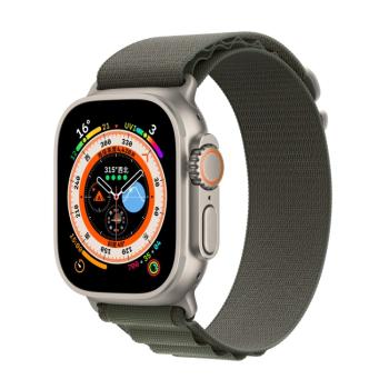 NYLON Vymeniteľný remienok pre Apple Watch Ultra 1 / 2 (49mm) / 9 / 8 / 7 (45mm) zelený