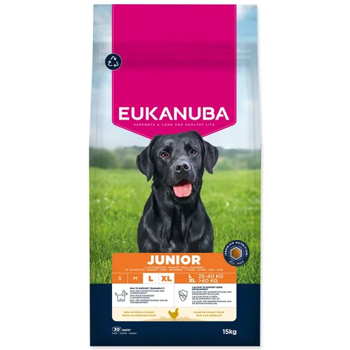 Krmivo EUKANUBA Junior Large rich in fresh chicken 15 kg