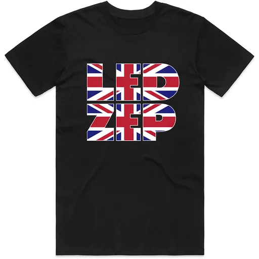 Led Zeppelin tričko Union Jack Type Čierna XXL