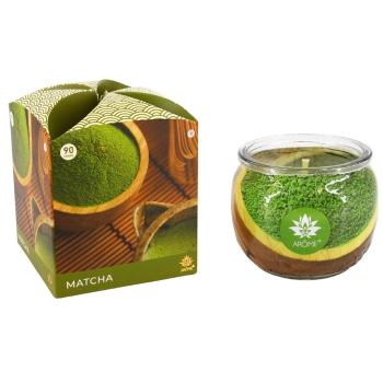 Arome Vonná sviečka v skle Matcha, 90 g