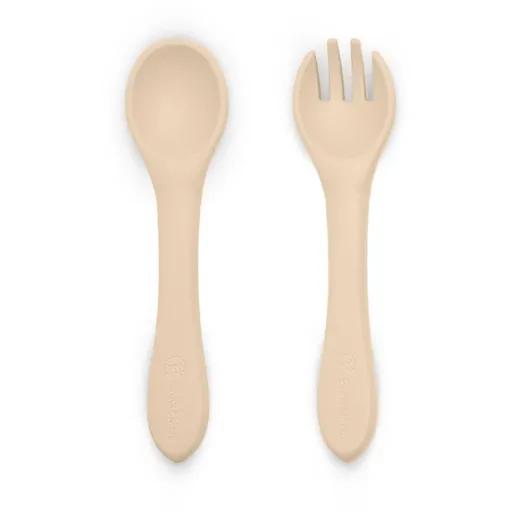 Petite&Mars Take&Match Silicone Cutlery príbor Desert Sand 6 m+ 2 ks