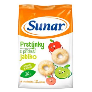 SUNAR Detské chrumky jablčné prstienky 12m + 50 g