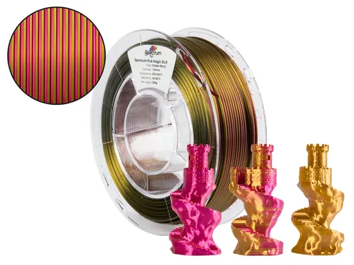 Spectrum 81396 filament, PLA Magic SILK, 0.25kg, 1.75mm, GOLDEN BERRY