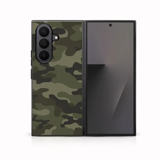 MY ART Ochranný kryt pre Samsung Galaxy Z Fold7 5G GREEN CAMO (235)