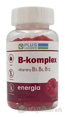 Plus Lekáreň B-komplex malinová 60 ks