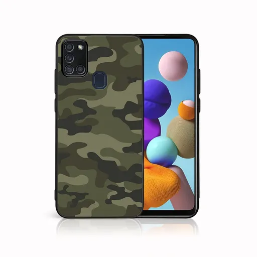 MY ART Ochranný obal pre Samsung Galaxy A21s GREEN CAMO (235)