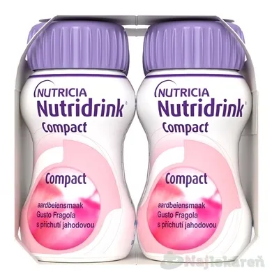 Nutridrink Compact s jahodovou príchuťou 4x125ml