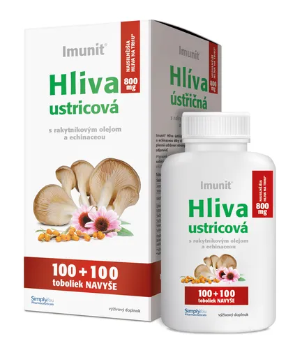 Imunit Hliva ustricová s rakytníkovým olejom a echinaceou 800 mg 100+100 kapsúl