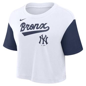 Nike MLB Script Crop Tee New York Yankees white - M