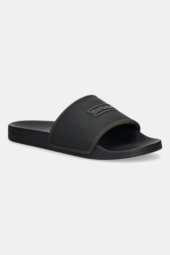 Šľapky Barbour Cresswell čierna farba, MBS0020BK51