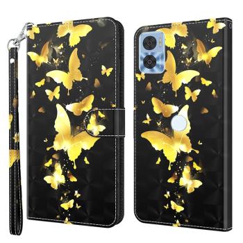 ART Peňaženkový kryt Motorola Moto E22 / E22i GOLDEN BUTTERFLY