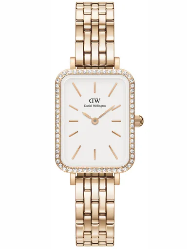 DÁMSKE HODINKY DANIEL WELLINGTON Quadro Rose Gold DW00100672 + BOX (zw519h)