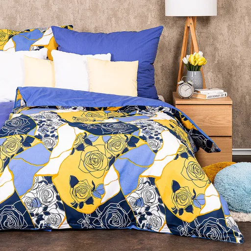 4Home Bavlněné obliečky Blue rose, 220 x 200 cm, 2 ks 70 x 90 cm