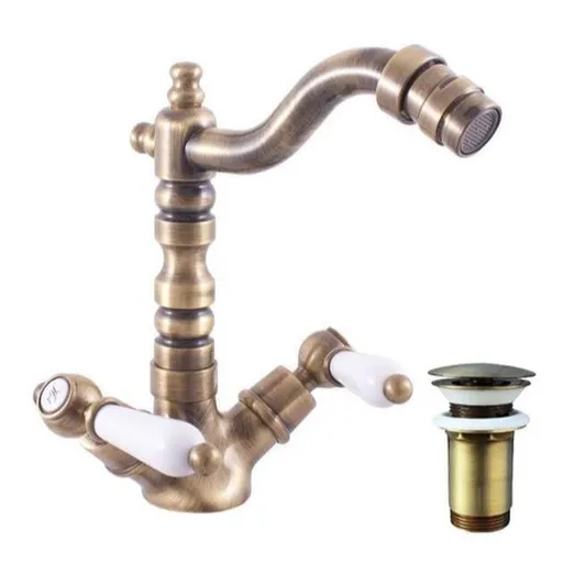 RAV SLEZÁK Morava bidetová batéria s clic-clacom stará mosadz mk521.0/9sm MK521.09SM