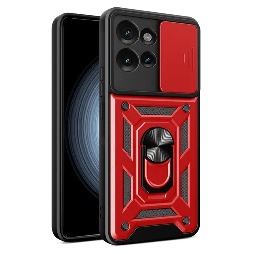 RING CAMERA Kryt s držiakom pre Motorola Edge 50 červený