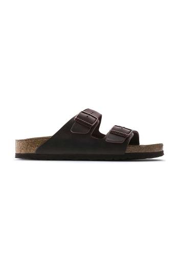 Kožené šľapky Birkenstock Arizona dámske, hnedá farba, 452763