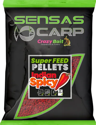 Sensas pelety super feed indian spicy 650 g - 2 mm