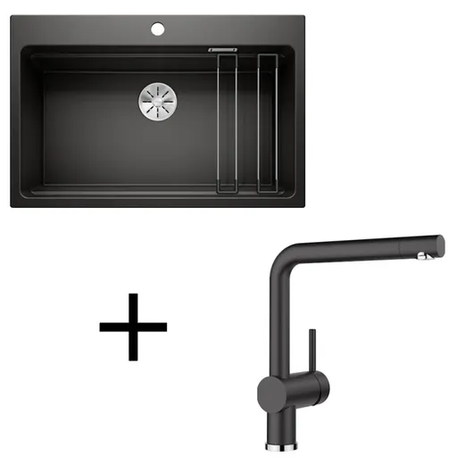 Blanco set Etagon 8 + Linus silgranit čierna