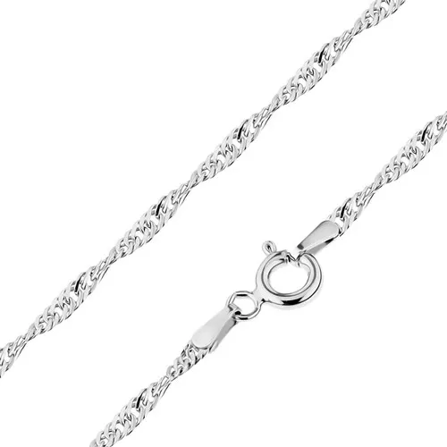 Retiazka zo 14K zlata v štýle Singapur so špirálovým efektom